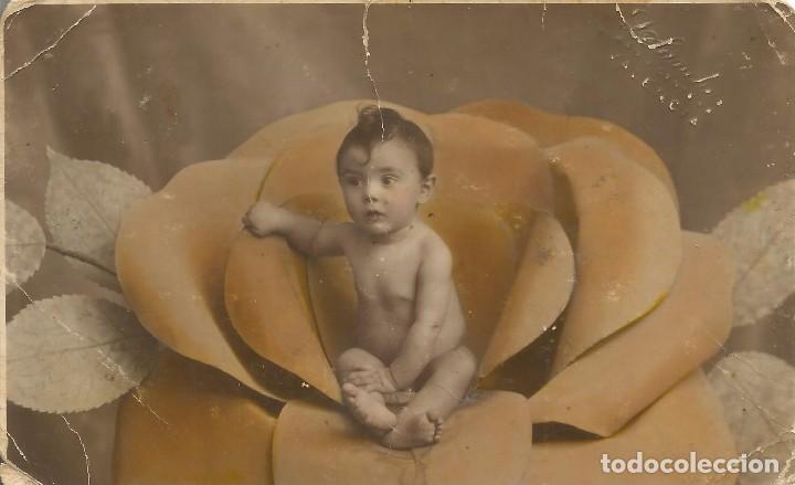 Alte Fotografie: *** AC828 - FOTOGRAFIA COLOREADA - BONITO BEBE