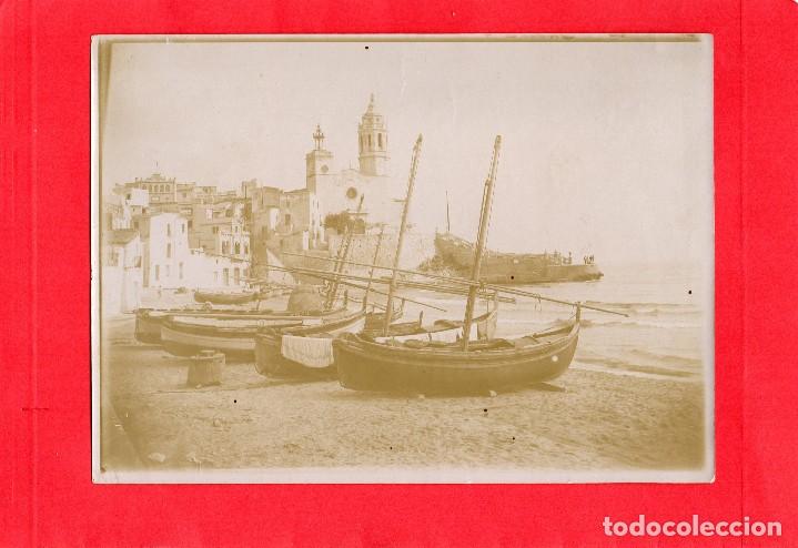 Fotograf&iacute;a antigua: SITGES. VISTA DE LA PLAYA - Foto 1