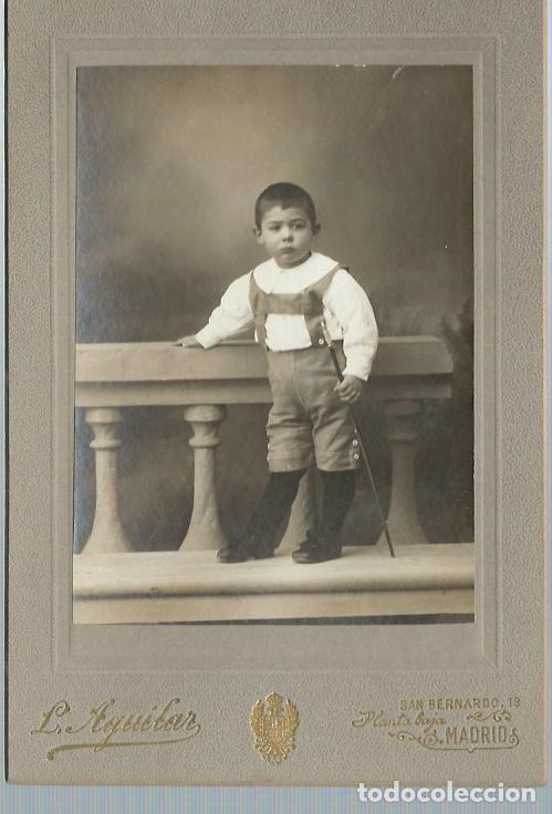 Fotograf&iacute;a antigua: AR-EXTRAORDINARIA FOTOGRAFIA ANTIGUA UNA DAMA - FOTO -L.AGUILAR-S.BERNARDO,19 -MADRID 1914