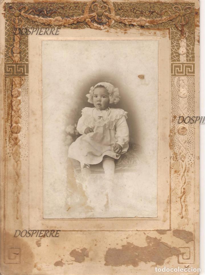 Fotograf&iacute;a antigua: ANTIGUA FOTO, NI&Ntilde;A, FOTO DE ESTUDIO, SOBRE CARTON, 9X14