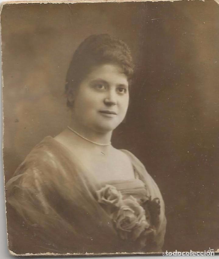 Fotografia antica: == N785 - FOTOGRAFIA - ELEGANTE SE&Ntilde;ORA - 8,5 X 7,5 CM.