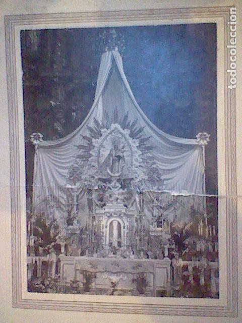 Fotograf&iacute;a antigua: FOTOGRAFIA VIRGEN NTRA SRA LINAREJOS EN ALTAR ESTUDIO A LINARES CORTE CENTRAL VER FOTOS