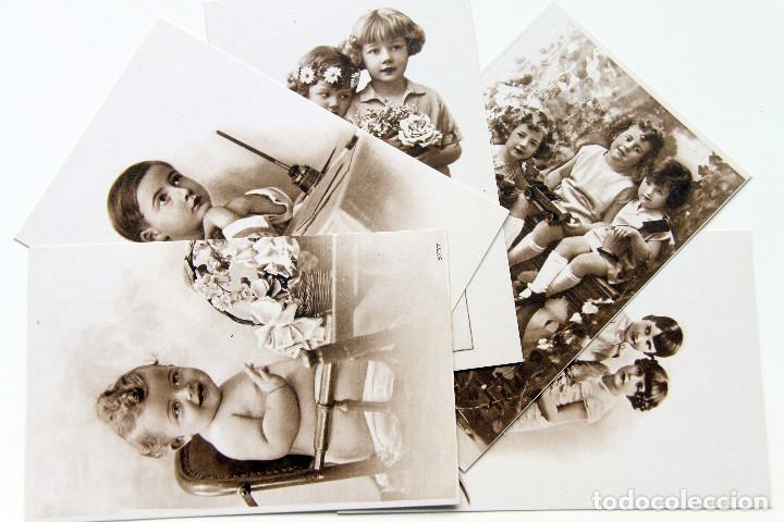 Fotograf&iacute;a antigua: COLECCION 5 POSTALES FOTOS ANTIGUAS NI&Ntilde;OS