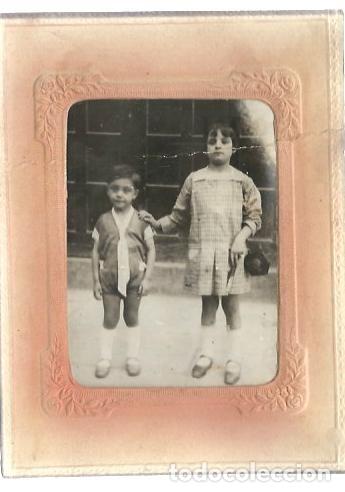 Antique Photography: M110- EXTRAORDINARIA FOTOGRAFIA ANTIGUA de DOS  NI&Ntilde;OS   - FOTO - - - - -