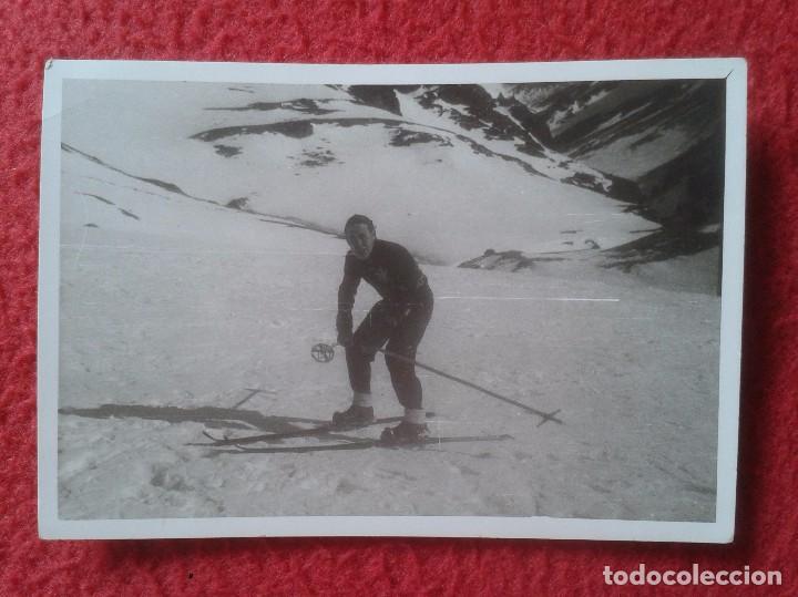 Fotograf&iacute;a antigua: FOTO PHOTO DEPORTISTA ESQUIADOR? MONTA&Ntilde;AS CON NIEVE NEVADA MONTA&Ntilde;A MONTA&Ntilde;ERO? MONTA&Ntilde;ISMO? ESQUI SKI