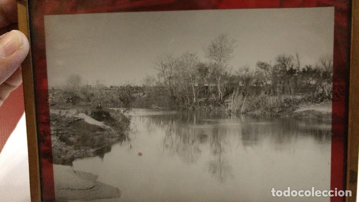 Fotograf&iacute;a antigua: Positivo revelado en cristal un paisaje 18 x 13,50 cm
