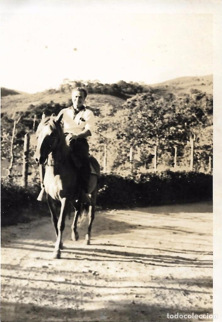 Antique Photography: ** BB872 - FOTOGRAFIA - SE&Ntilde;OR MONTADO EN UN CABALLO