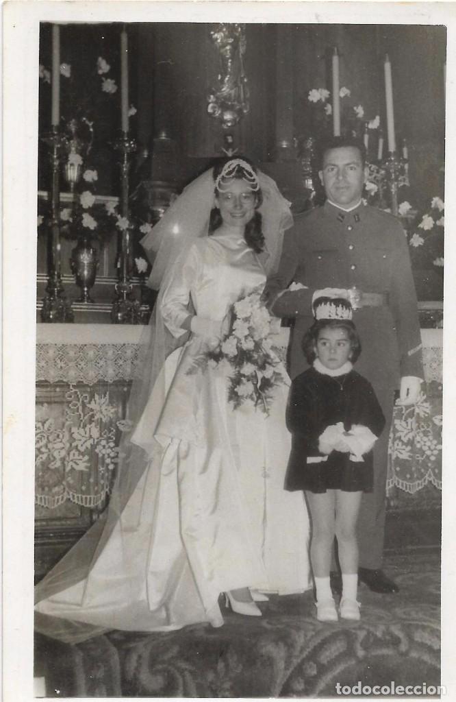 Fotograf&iacute;a antigua: :::: FA144 - FOTOGRAFIA - PAREJA DE NOVIOS, EL NOVIO MILITAR