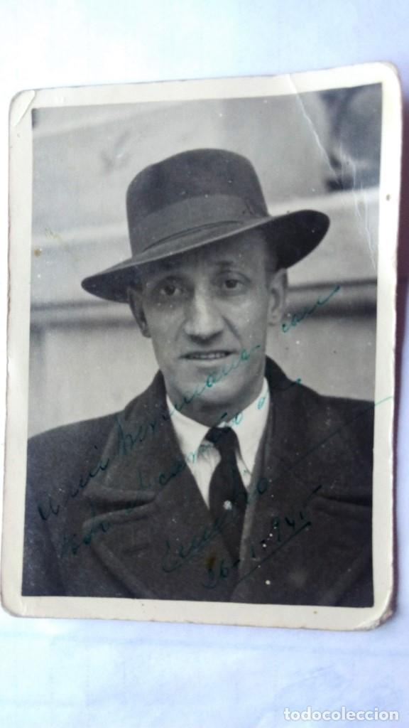 Photographie ancienne: FOTOGRAFIA SE&Ntilde;OR CON SOMBRERO, MEDIDAS 8,5 X 11,5 CM
