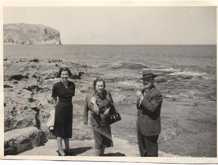 Alte Fotografie: ** AN160 - FOTOGRAFIA - TRES AMIGOS JUNTO AL MAR