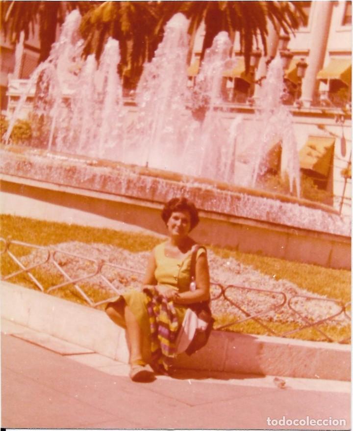 Antique Photography: ***AN89 - FOTOGRAFIA - SE&Ntilde;ORA SENTADA JUNTO A UNA FUENTE