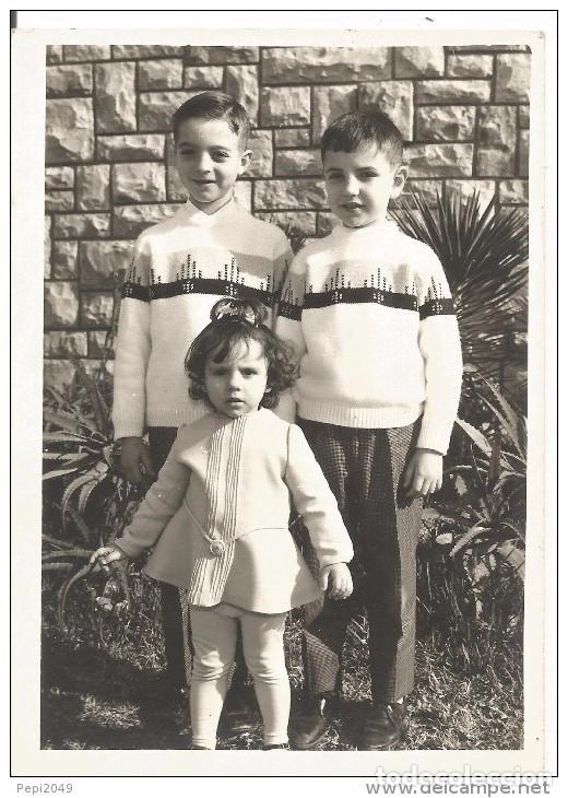 Alte Fotografie: *** PR496 - FOTOGRAFIA - TRES HERMANITOS