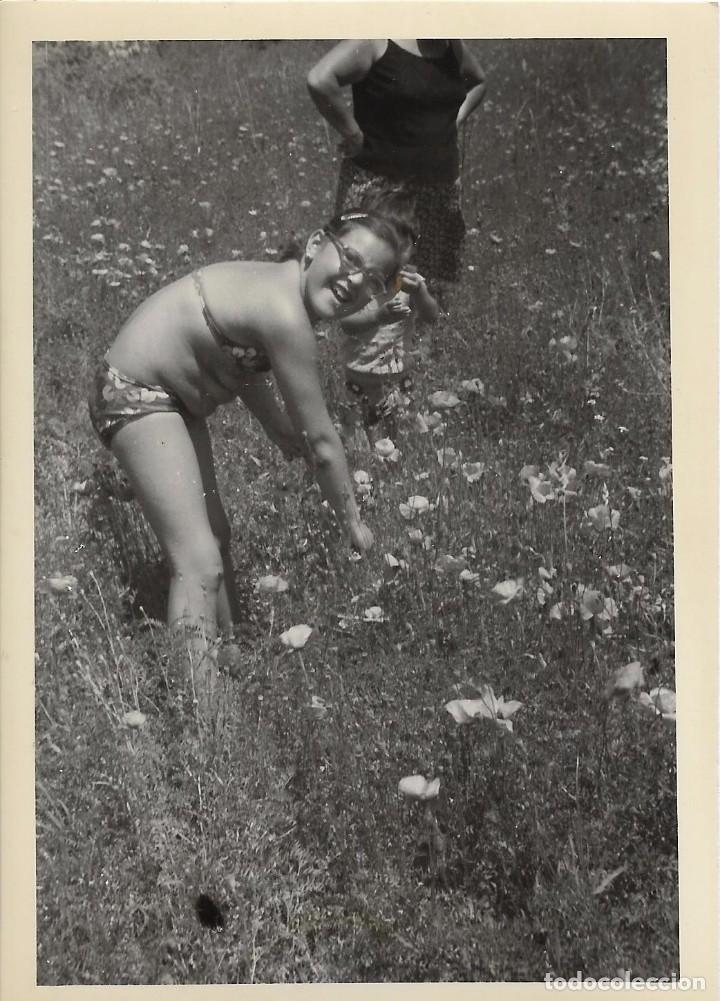Alte Fotografie: ** AN620 - FOTOGRAFIA - JOVENCITA EN EL CAMPO