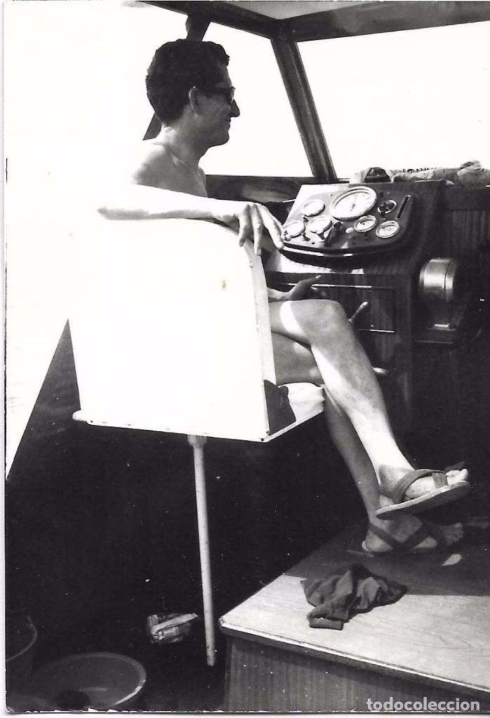 Alte Fotografie: ** AN577 - FOTOGRAFIA - SE&Ntilde;OR EN UNA BARCA