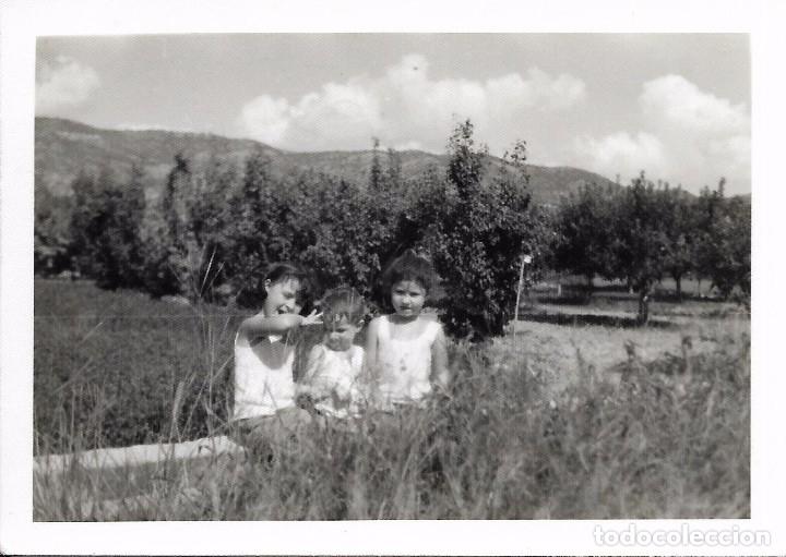 Antique Photography: ** AN989 - FOTOGRAFIA - TRES NI&Ntilde;ITOS EN EL CAMPO