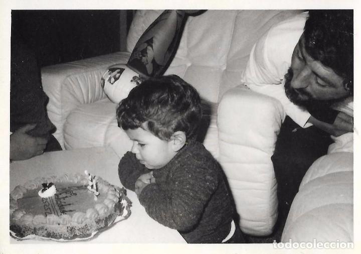 Antique Photography: ** SS857 - FOTOGRAFIA - NI&Ntilde;ITO CON SU TARTA DE CUMPLEA&Ntilde;OS