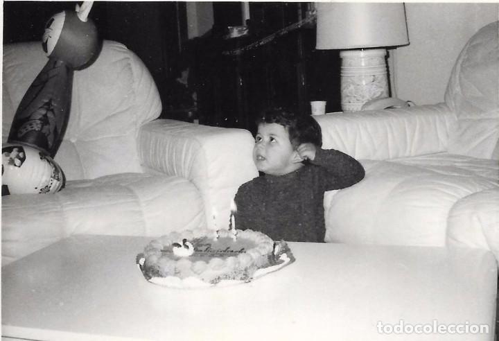 Antique Photography: ** SS858 - FOTOGRAFIA - NI&Ntilde;ITO CON SU TARTA DE CUMPLEA&Ntilde;OS
