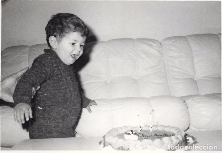 Antique Photography: ** SS866 - FOTOGRAFIA - NI&Ntilde;ITO JUNTO A SU PASTEL DE CUMPLEA&Ntilde;OS