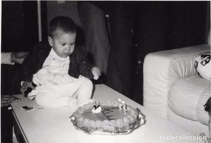 Antique Photography: ** SS869 - FOTOGRAFIA - NI&Ntilde;ITO JUNTO A SU PASTEL DE CUMPLEA&Ntilde;OS