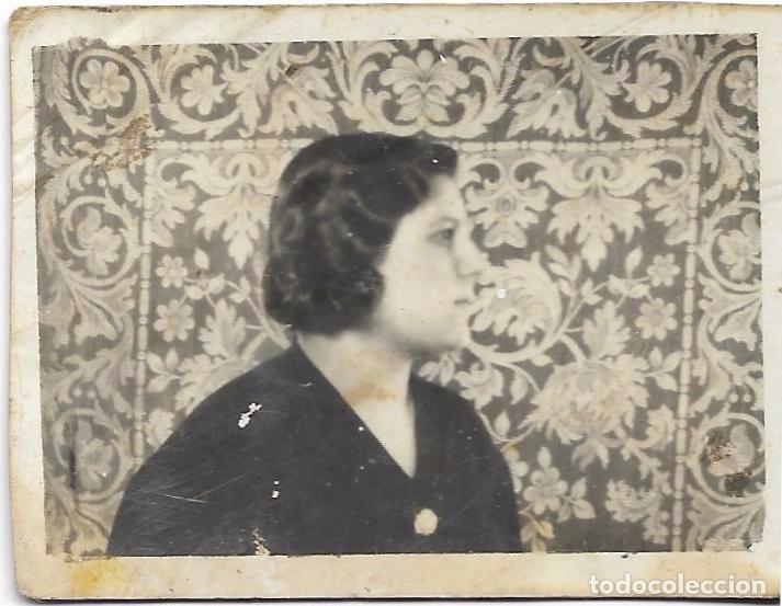 Fotografia antica: ** FA801 - FOTOGRAFIA PEQUE&Ntilde;O FORMATO - BONITA JOVEN - 6 X 4,5 CM.
