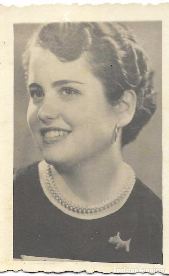 Alte Fotografie: ** FA596 - FOTOGRAFIA PEQUE&Ntilde;O FORMATO - GUAPA JOVEN - 7 X 5 CM.