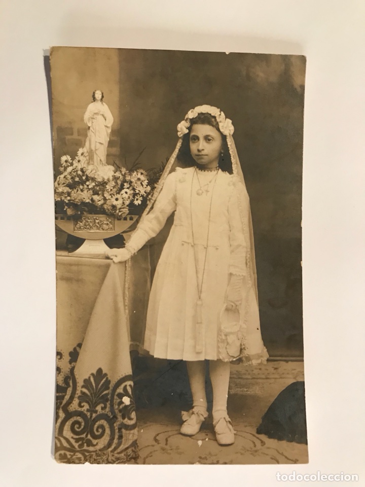 Alte Fotografie: Fotografia Antigua &ldquo;RECUERDO PRIMERA COMUNI&Oacute;N &ldquo; (h.1920?)