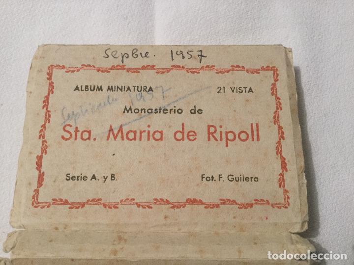 Fotograf&iacute;a antigua: Acordeon de 21 fotograf&iacute;as del monasterio Santa Maria de Ripoll. Serie A y B. Foto F. Guilera.