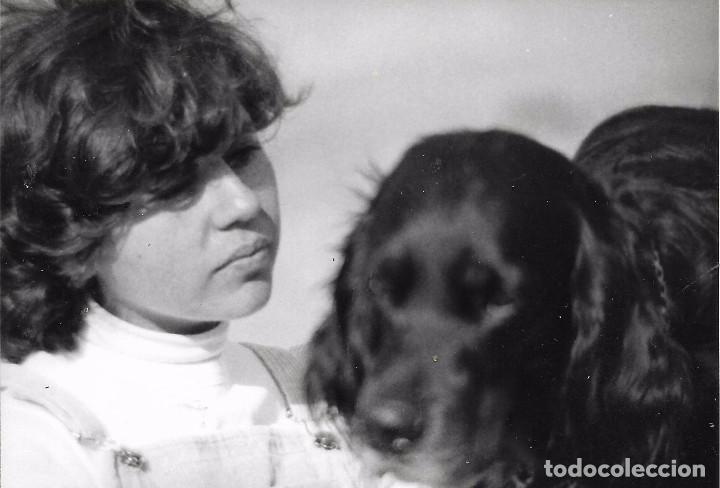 Fotograf&iacute;a antigua: :::: AM387 - FOTOGRAFIA - JOVEN CON SU PERRO