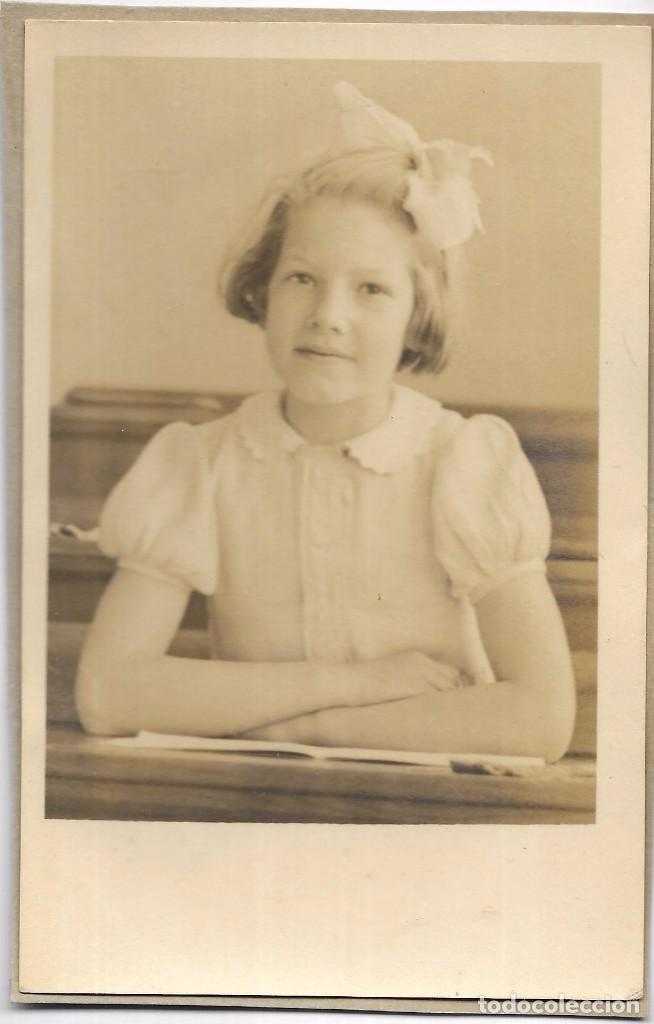 Fotografia antiga: *** AM585 - FOTOGRAFIA - BONITA JOVENCITA EN LA ESCUELA