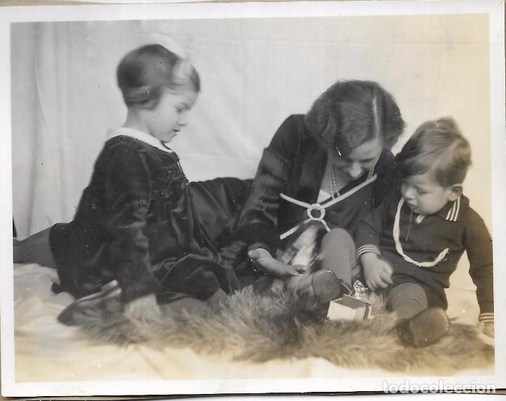 Fotografia antiga: *** AM588 - FOTOGRAFIA - SE&Ntilde;ORA CON SUS HIJITOS