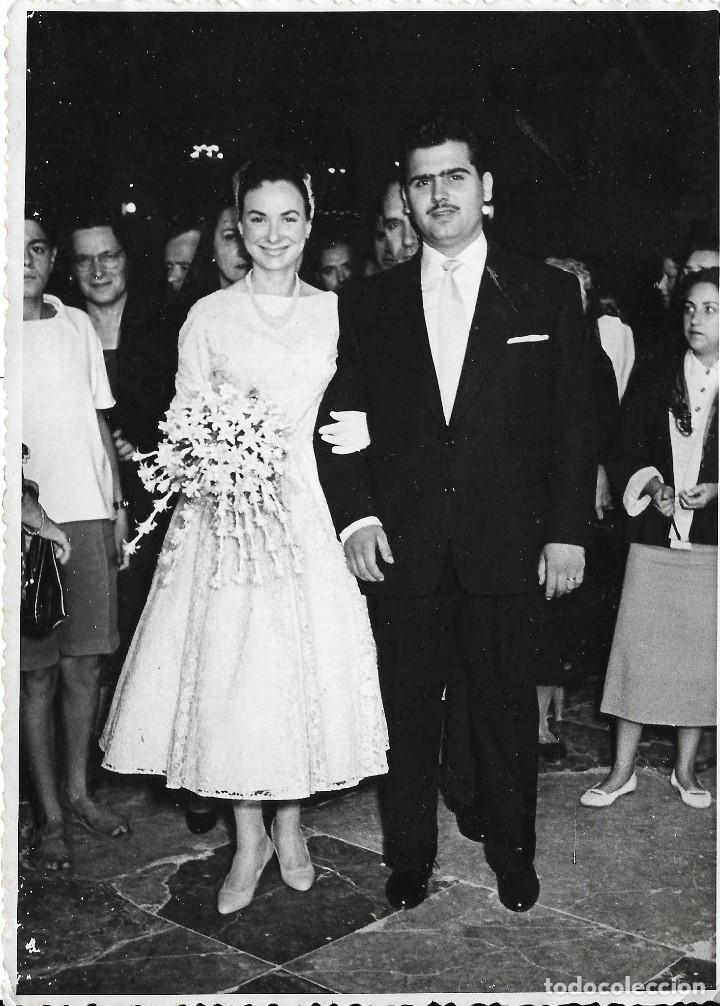 Fotografia antiga: *** P229 - FOTOGRAFIA - PAREJA DE NOVIOS - 17,5 X 12,5 CM.