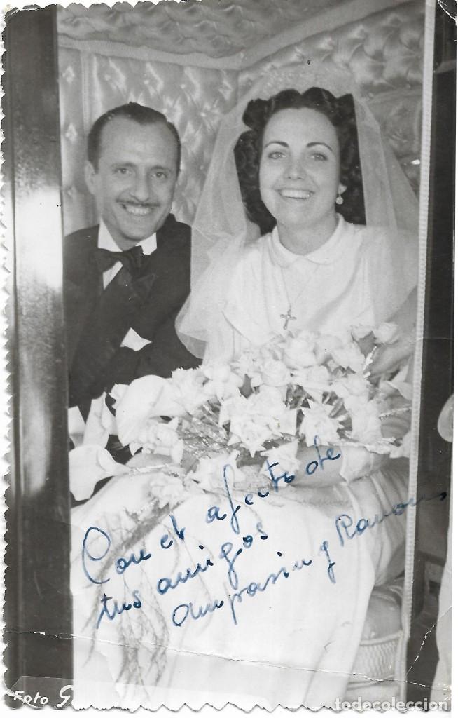 Fotograf&iacute;a antigua: *** P225 - FOTOGRAFIA - PAREJA DE NOVIOS - 16 X 10,5 CM.