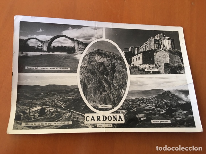 Photographie ancienne: FOTO TIPO POSTAL DE CARDONA DOBLADA