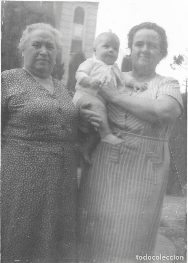 Antique Photography: == MM620 - FOTOGRAFIA - DOS SE&Ntilde;ORAS CON UN BEB&Eacute;