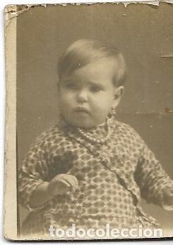 Fotograf&iacute;a antigua: == FP775 - FOTOGRAFIA PEQUE&Ntilde;O FORMATO - BONITA NI&Ntilde;ITA - 4,2 X 3,2 CM.