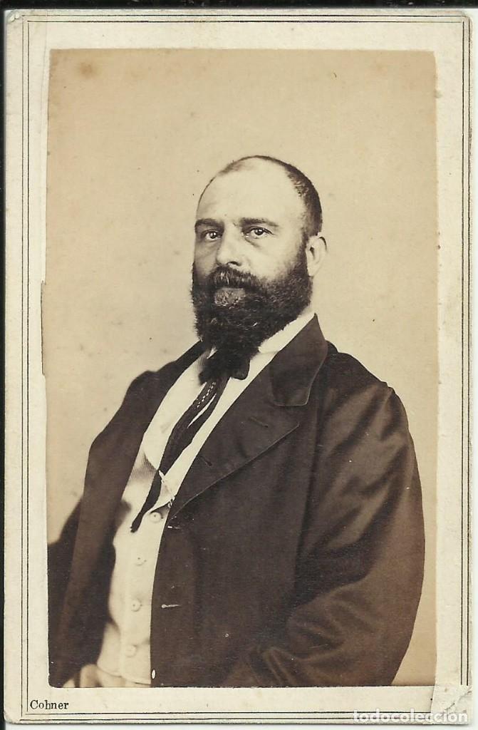 Fotografia antica: Desconocido, foto Cohner, tipo tarjeta de visita, 6 por 10 cm. Hacia 1860 , La Habana