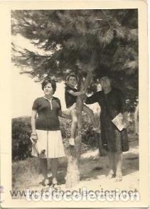 Antique Photography: == F288 - FOTOGRAFIA - DOS SE&Ntilde;ORAS Y UN NI&Ntilde;O SUBIDO EN UN ARBOL