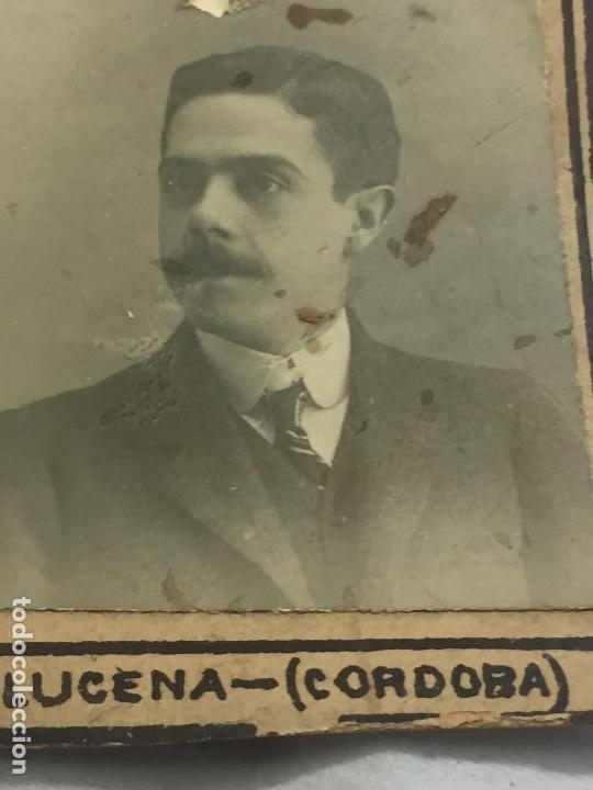 Fotografía antigua: Foto antigua retrato Agustín Romero Fustegueras 1907 Lucena Córdoba orla facultad de Derecho - Foto 3 - 120569359