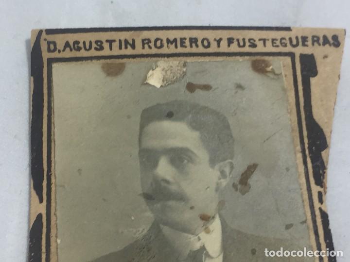 Fotografía antigua: Foto antigua retrato Agustín Romero Fustegueras 1907 Lucena Córdoba orla facultad de Derecho - Foto 4 - 120569359
