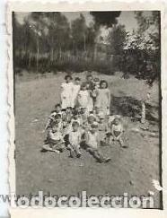 Alte Fotografie: *** FP47 - FOTOGRAFIA PEQUE&Ntilde;O FORMATO - GRUPO DE NI&Ntilde;OS - 6 X 4,5 CM.