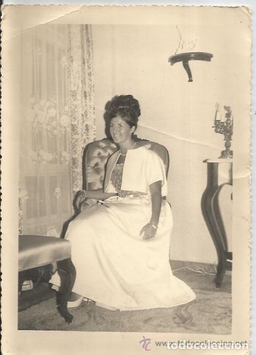 Alte Fotografie: :::: AG48 - FOTOGRAFIA - GUAPA Y ELEGANTE SE&Ntilde;ORITA - 17,5 X 12,5 CM.