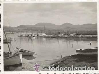 Fotografia antica: *** H190 - FOTOGRAFIA - PAISAJE - BARCAS - 9 X 6,5 CM.