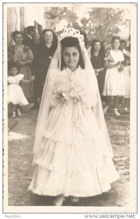 Alte Fotografie: :::: PV52 - FOTOGRAFIA - BONITA NI&Ntilde;A DE PRIMERA COMUNION