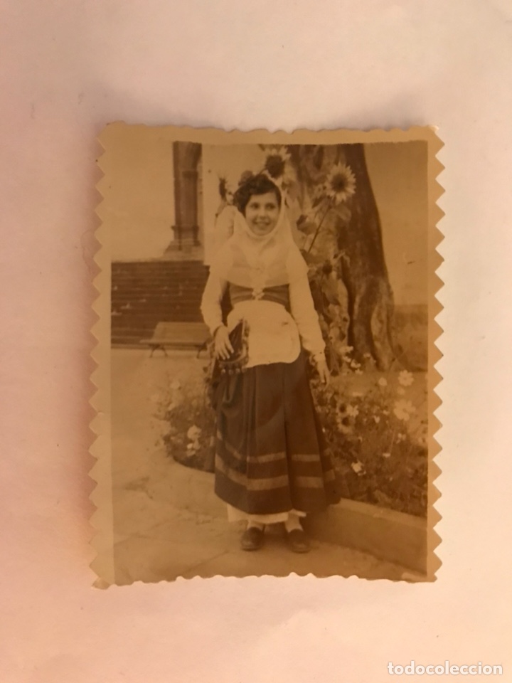Fotograf&iacute;a antigua: SANTA CRUZ DE LA PALMA (Canarias) Fotograf&iacute;a, Joven muchacha con traje regional (a.1952)
