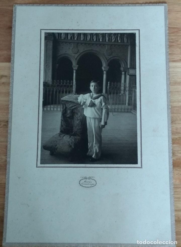 Fotograf&iacute;a antigua: Fotograf&iacute;a recuerdo de primera comuni&oacute;n Covadonga fot&oacute;grafo Mer&aacute;s. Asturias. A&ntilde;o 1922