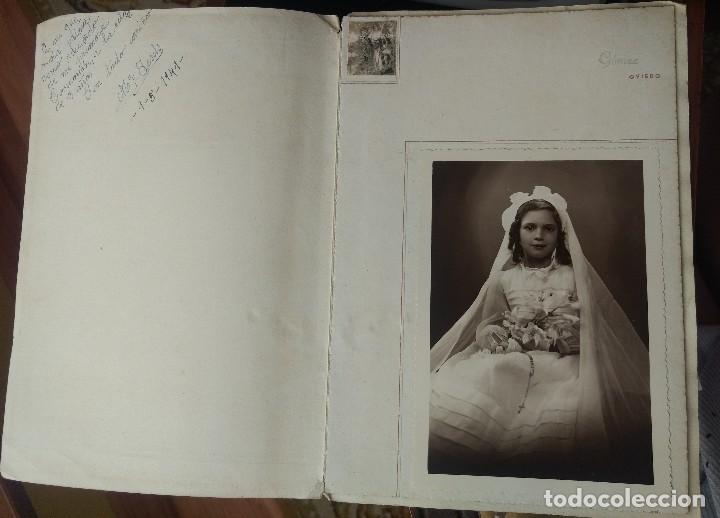 Antique Photography: Fotograf&iacute;a recuerdo de ni&ntilde;a de primera comuni&oacute;n 1941 Fot&oacute;grafo G&oacute;mez Oviedo. Asturias.