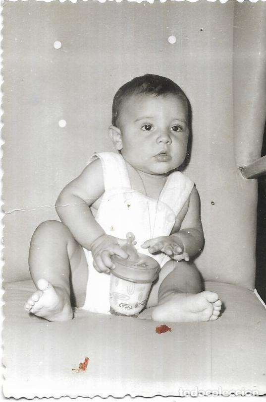 Antique Photography: == FA156 - FOTOGRAFIA - NI&Ntilde;ITO CON SU BIBERON