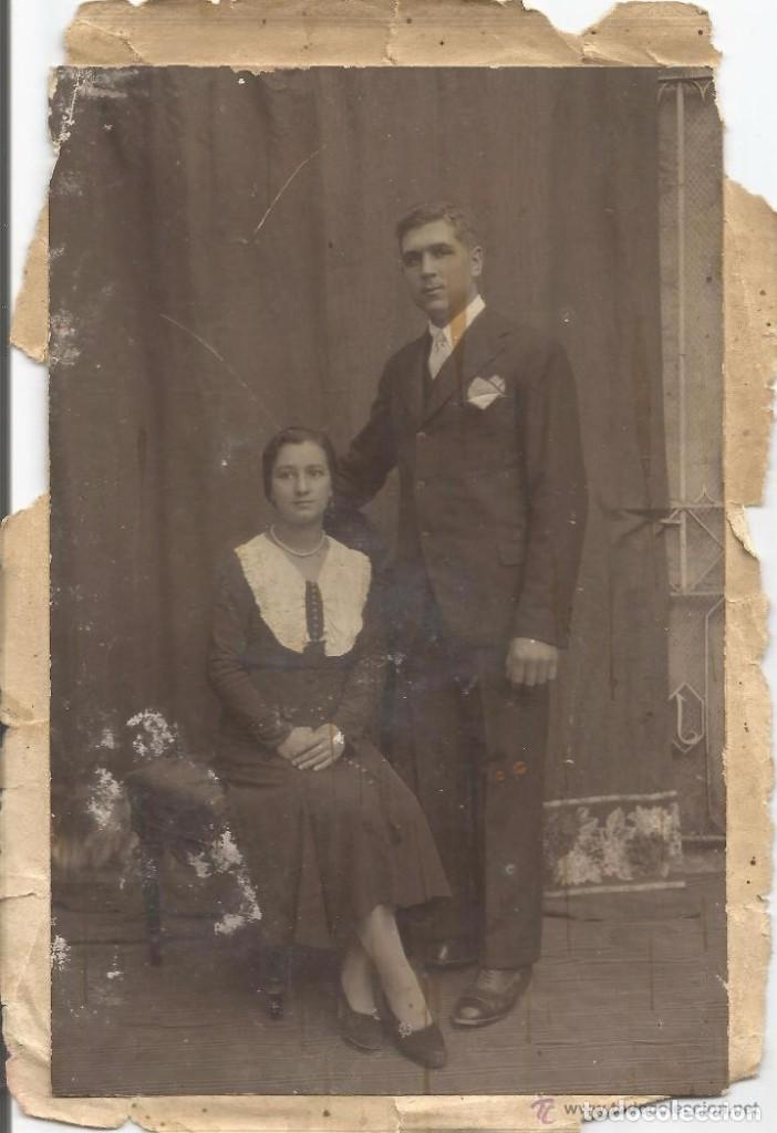 Alte Fotografie: *** P25 - FOTOGRAFIA - PAREJA - 17 X 11 CM.