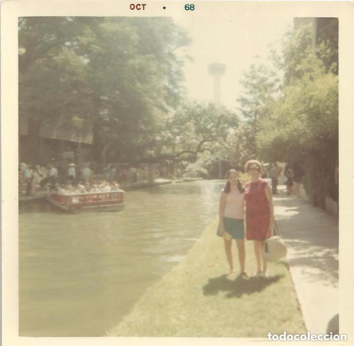 Alte Fotografie: == B162 - FOTOGRAFIA - SE&Ntilde;ORA Y JOVENCITA EN SAN ANTONIO - TEXAS