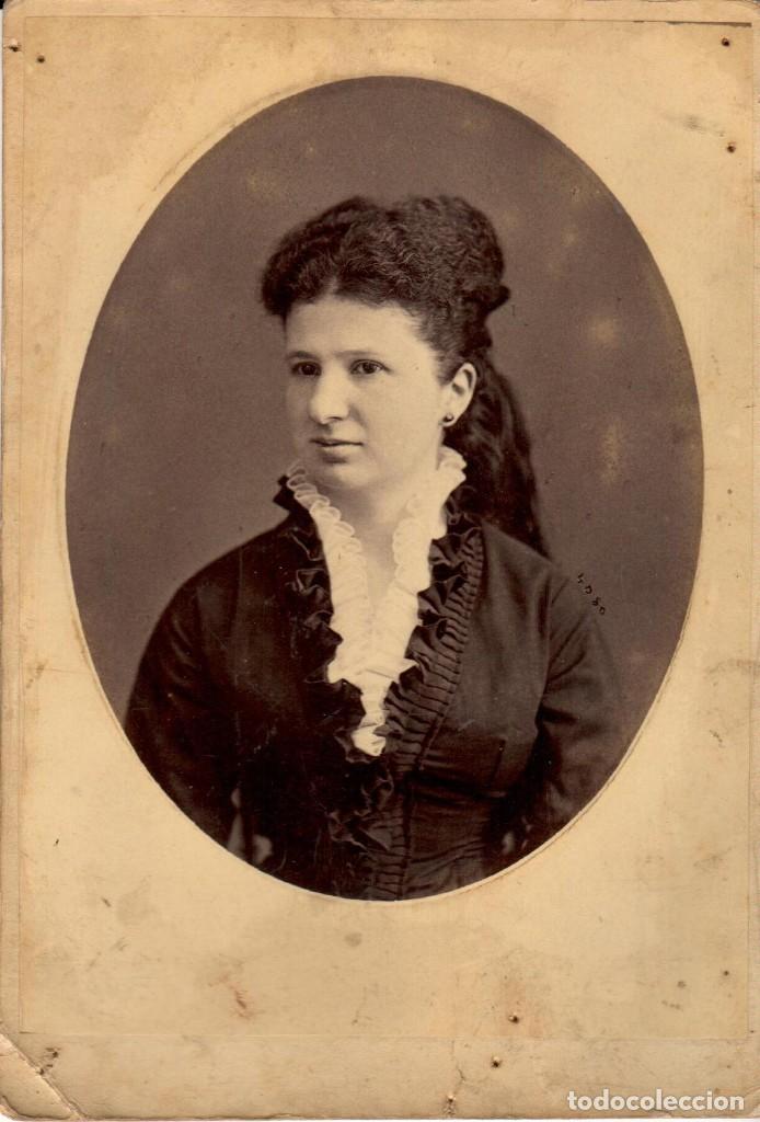 Fotograf&iacute;a antigua: FOTOGRAF&Iacute;A DE MUJER (1878) - Foto 1